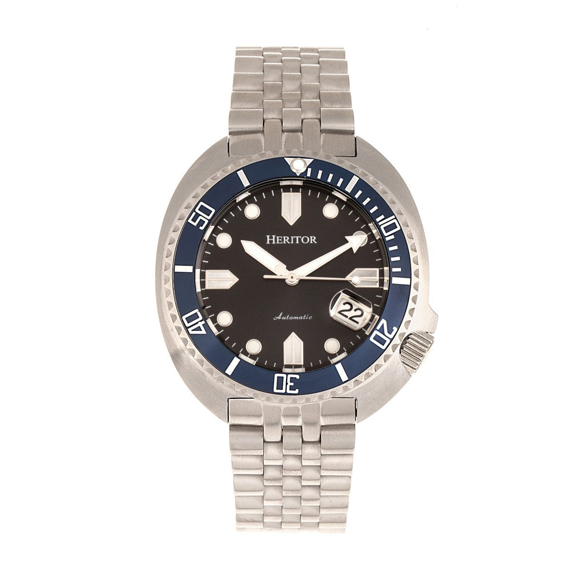 Heritor Automatic Morrison Bracelet Watch w/Date - Black/Blue - HERHR7612
