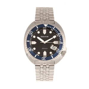 Heritor Automatic Morrison Bracelet Watch w/Date - Black/Blue - HERHR7612