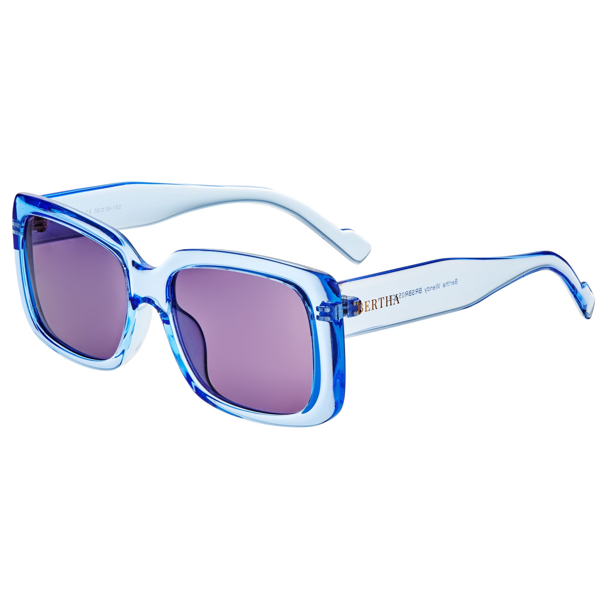 Bertha Wendy Polarized Sunglasses - Periwinkle/Purple - BRSBR052C6