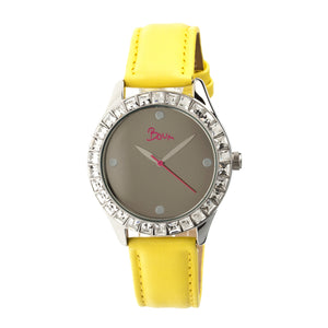 Boum Chic Mirror-Dial Leather-Band Ladies Watch