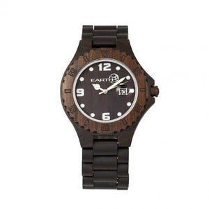 Earth Wood Raywood Bracelet Watch w/Date - Dark Brown - ETHEW1702