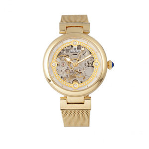 Empress Adelaide Automatic Skeleton Mesh-Bracelet Watch - Gold - EMPEM2502