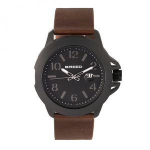 Breed Bryant Leather-Band Watch w/Date