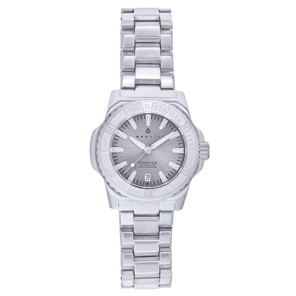 Nautis Cortez Automatic Bracelet Watch w/Date - Gray - NAUN102-1