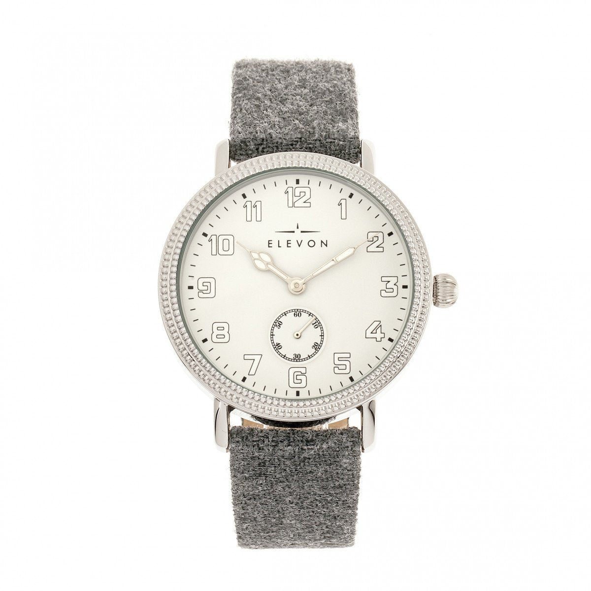 Elevon Northrop Wool-Overlaid Leather-Band Watch - Grey/White - ELE110-1