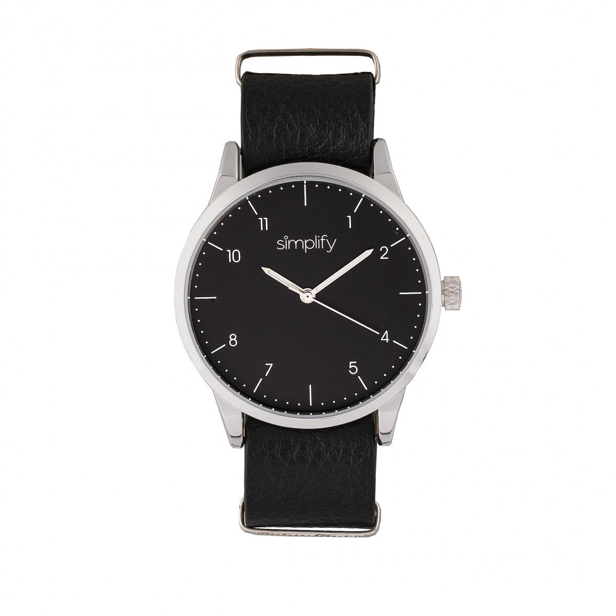 Simplify The 5600 Leather-Band Watch - Black - SIM5602