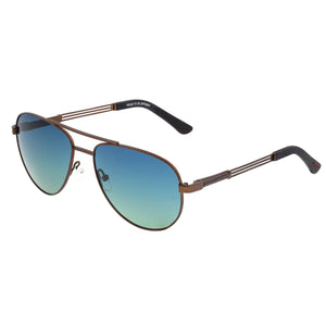 Breed Leo Titanium Polarized Sunglasses - Brown/Blue-Green - BSG051BN
