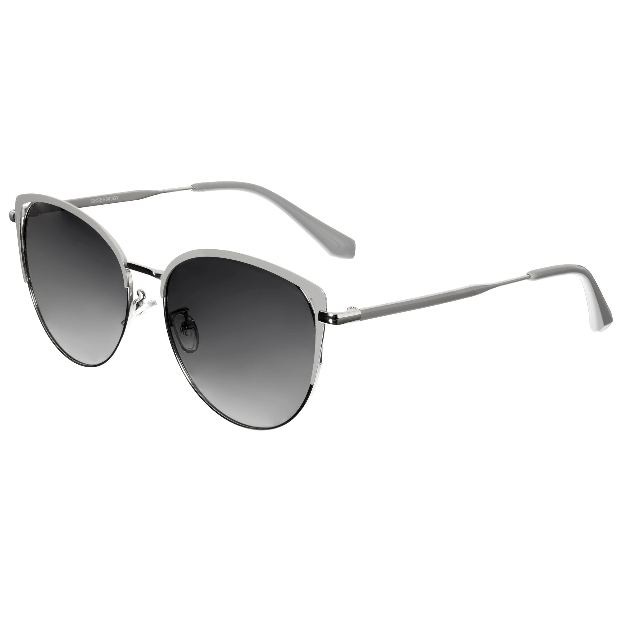 Bertha Darby Polarized Sunglasses - Silver/Grey - BRSBR049GY