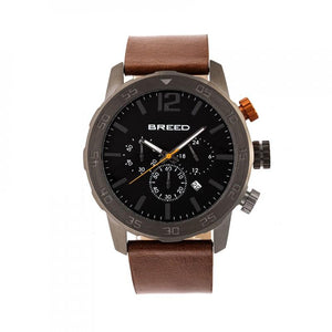 Breed Manuel Chronograph Leather-Band Watch w/Date