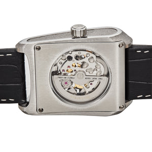 Heritor Automatic Wyatt Skeleton Watch - Silver/Black - HERHS3101