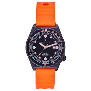 Nautis Baltic Strap Watch w/Date - Black/Orange - NAUN104-6