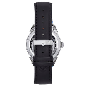 Reign Weston Automatic Skeletonized Leather-Band Watch- Black/Silver - REIRN6801