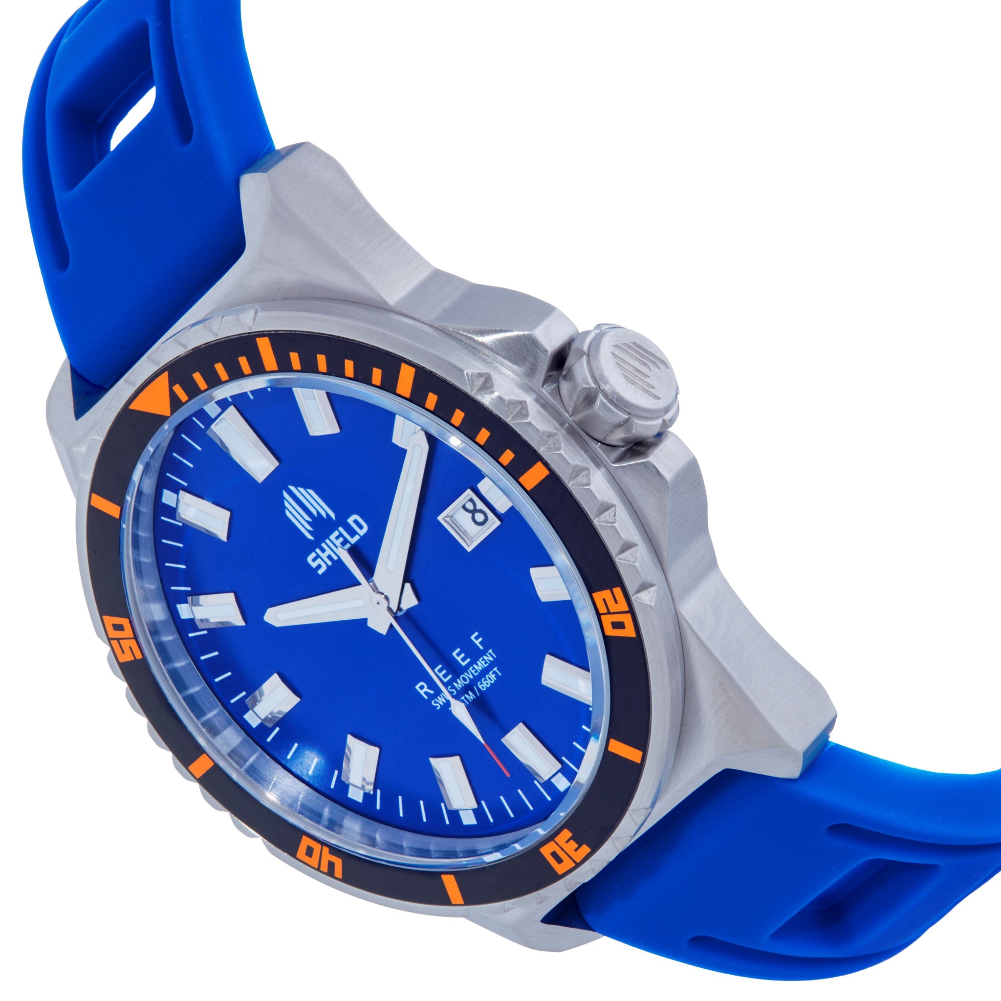 Shield Reef Strap Watch w/Date - Blue - SLDSH119-6
